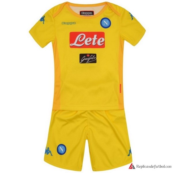 Camiseta Napoli Segunda equipación Niños 2017-2018 Amarillo